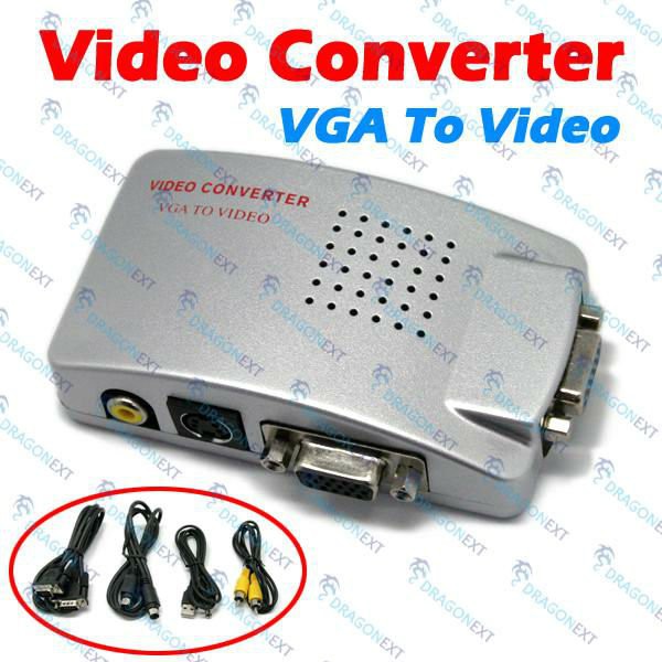 [Mã ELFLASH5 giảm 20K đơn 50K] Bộ chuyển đổi VGA sang Video, Svideo VGA to AV - VGA to AV