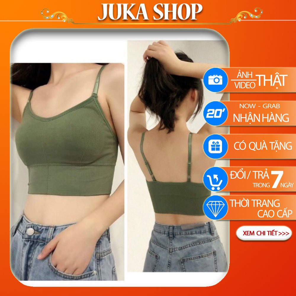 Áo Bra tập gym, tập yoga dây điều chỉnh - Áo croptop có mút ngực Juka shop