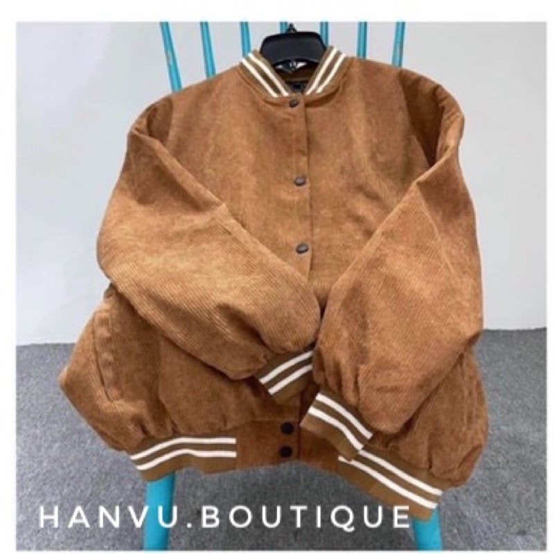 Áo Boomber nhung lót dù đơn giản nam/ nữ kèm ảnh thật tại shop