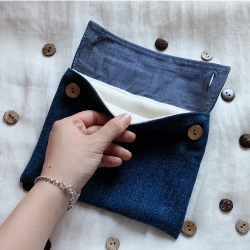 Túi vải chống sốc 2 lớp cho 𝐊𝐢𝐧𝐝𝐥𝐞 Paperwhite/ Voyage/ Basic/Oasis phiên bản Mèo bông|Jean