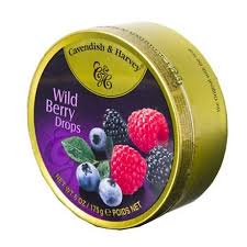 Kẹo Hộp Thiếc Đức Cavendish Harvey Hương Dâu Rừng Wild Berry (Hộp 175g)