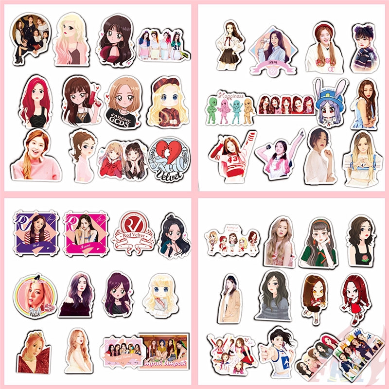 ❉ Red Velvet Series 01 - KPOP Girls Group Irene SeulGi Wendy Joy Yeri Stickers ❉ 50Pcs/Set Superstar Supergirl DIY Fashion Luggage Laptop Skateboard Decals Doodle Stickers