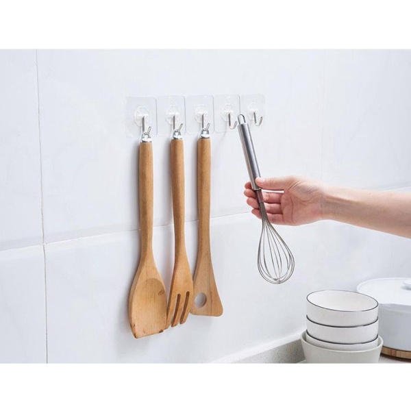 Móc dán tường chịu lực trong suốt móc treo tường siêu dính chống nước