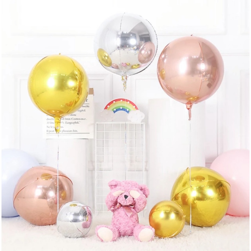 Bóng 4D trong suốt in happy birthday, bóng tròn galaxy in hình phụ kiện trang trí sinh nhật, tiệc,..