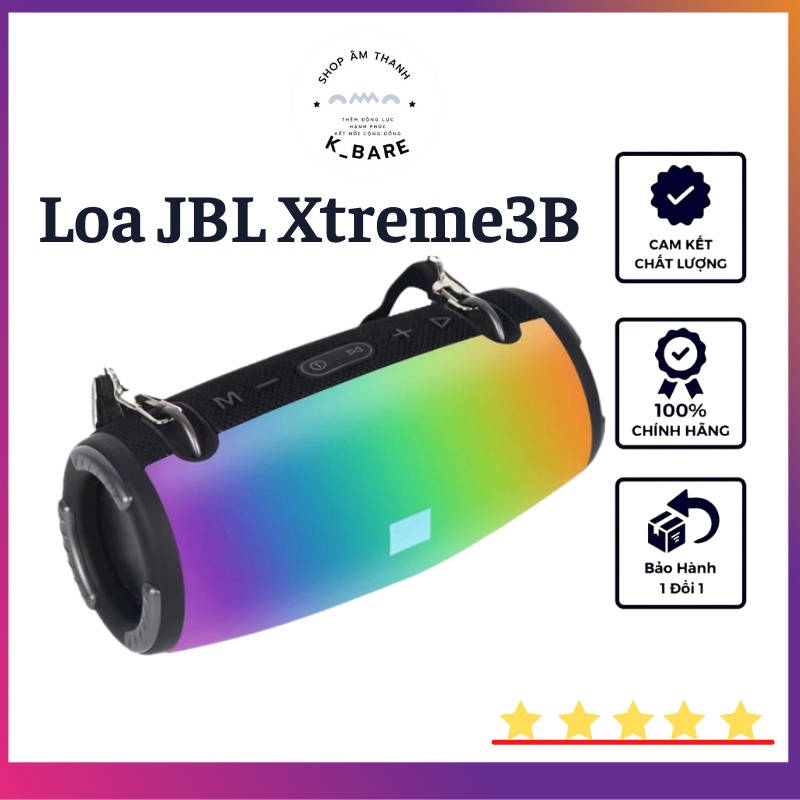 Loa JBL Xtreme3B, Có led , Âm thanh cực lớn bass trầm, Pin dung lượng lớn, Bảo hành 6 tháng