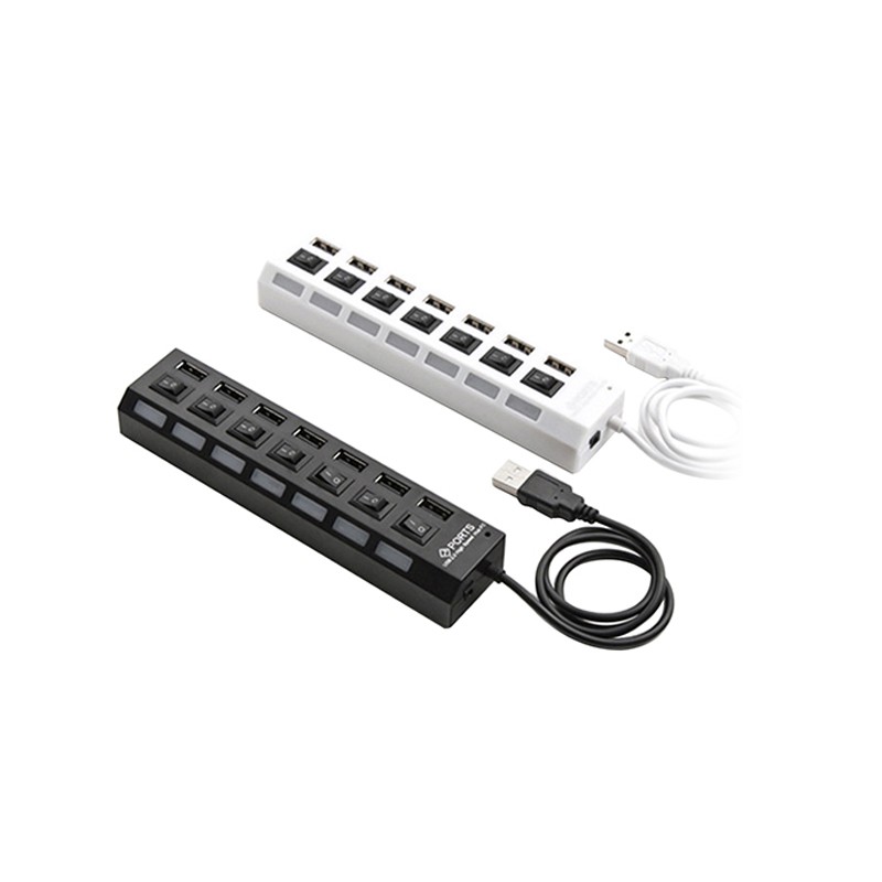 Bộ Chia 7 Cổng USB 2.0 Tốc Độ Cao Cho Laptop Máy Tính # 26