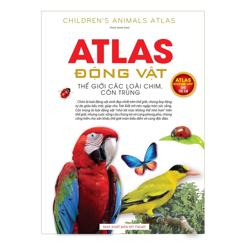 Sách - Atlas động vật - Thế giới các loài chim, côn trùng