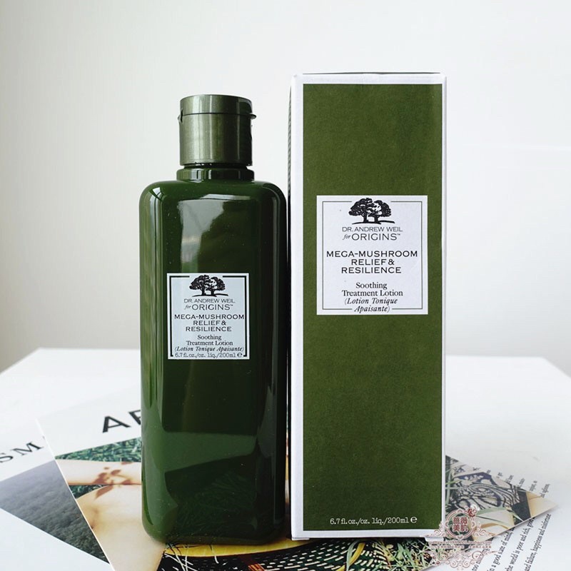 Nước hoa hồng dưỡng da DR. ANDREW WEIL FOR ORIGINS Mega-Mushroom Relief & Resilience Soothing Treatment Lotion