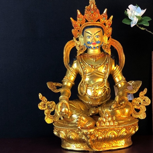 Tôn Tượng Hoàng Thần Tài Mật Tông 32Cm Thủ Công Nepal