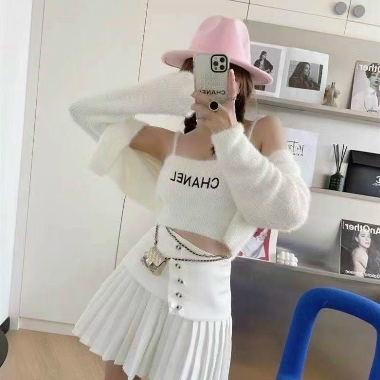 Áo len lông thỏ nữ, áo len cardigan nữ croptop mềm mướt mặc mặc là mê hàng cao cấp thu đông mặc không lạnh | BigBuy360 - bigbuy360.vn