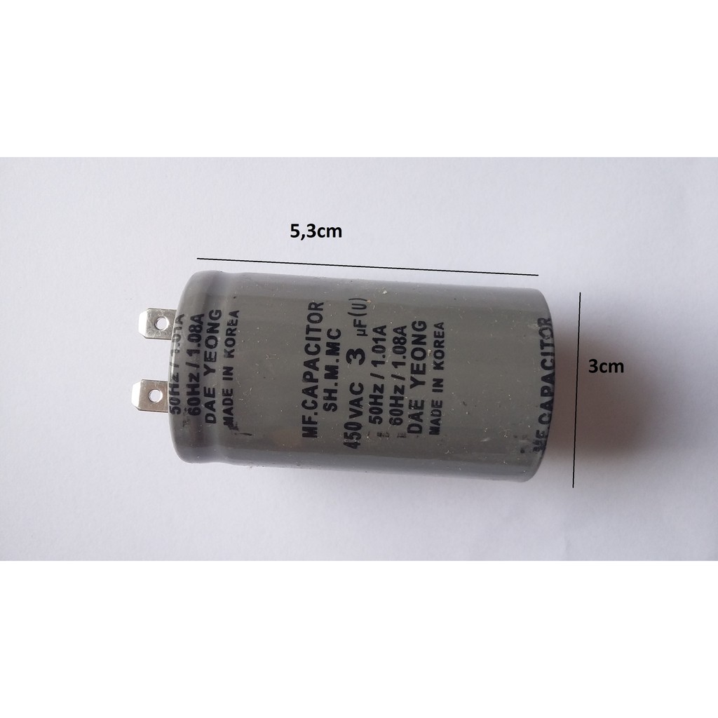 Tụ dầu 3mF -450 vôn  dùng cho quạt trần