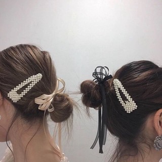 Kẹp tóc đính ngọc trai giản dị cho nữ