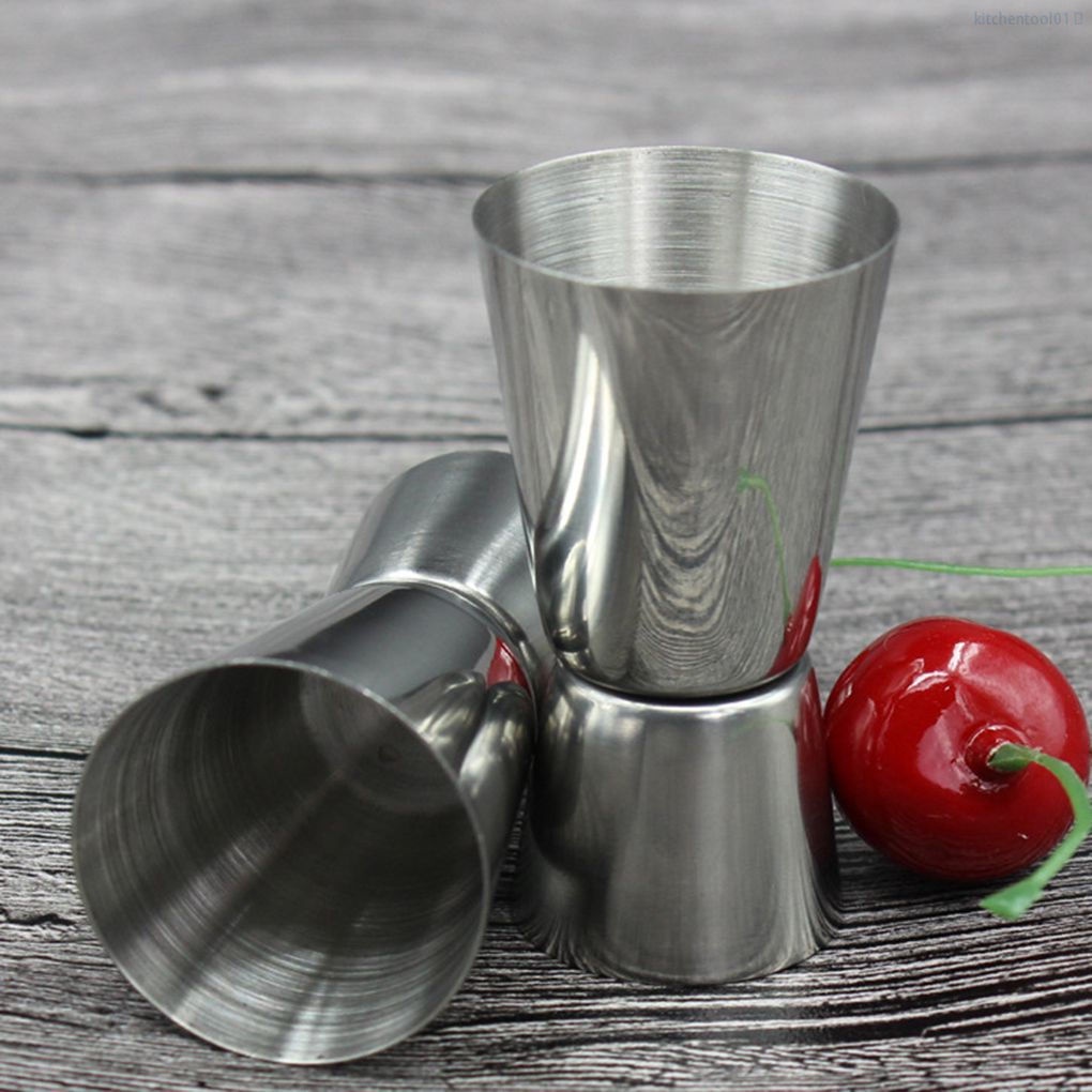 Cốc Đo Lường 25 / 50ml Bằng Thép Không Gỉ Hai Đầu Chuyên Dụng Cho Nhà Bếp / Quán Bar Jigger01