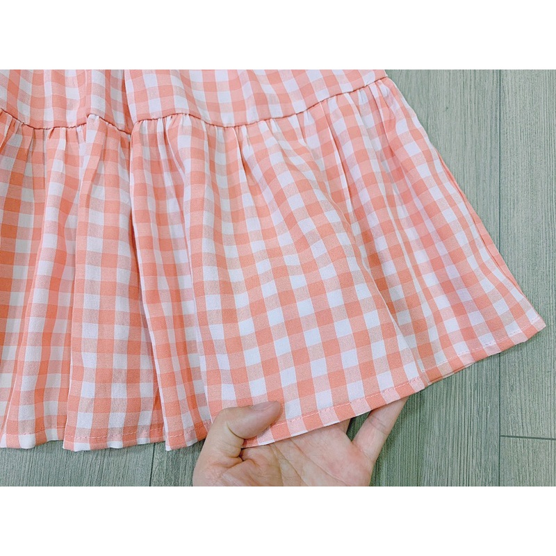 Váy caro hồng Melisa