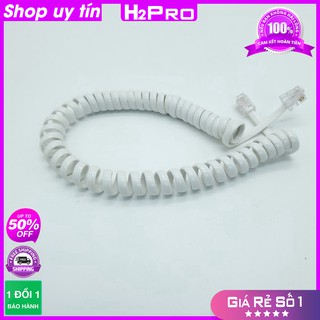 Dây điện thoại bàn, điện thoại cố định lò xo H2PRO dài 2m giá rẻ