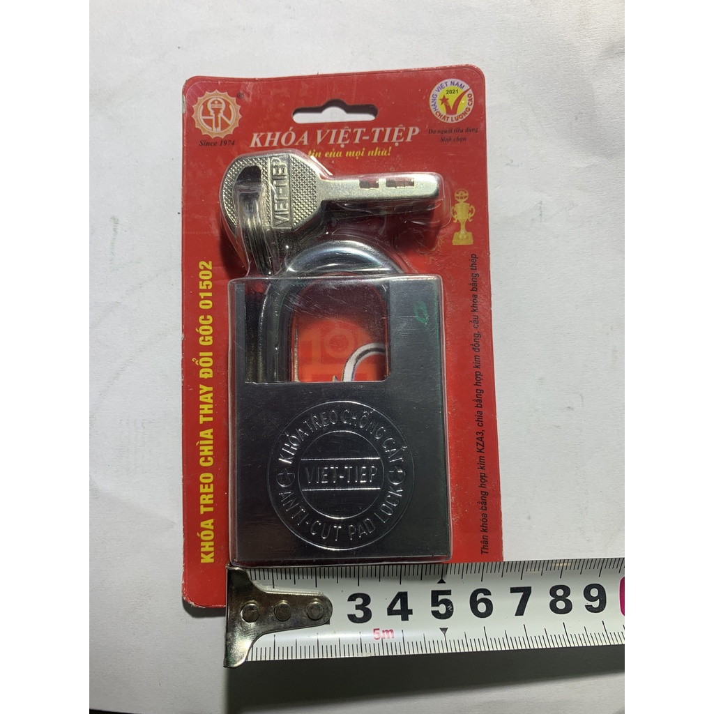 HÀNG CHÍNH HÃNG - Khoá Việt Tiệp chống cắt size đại ống phi 12
