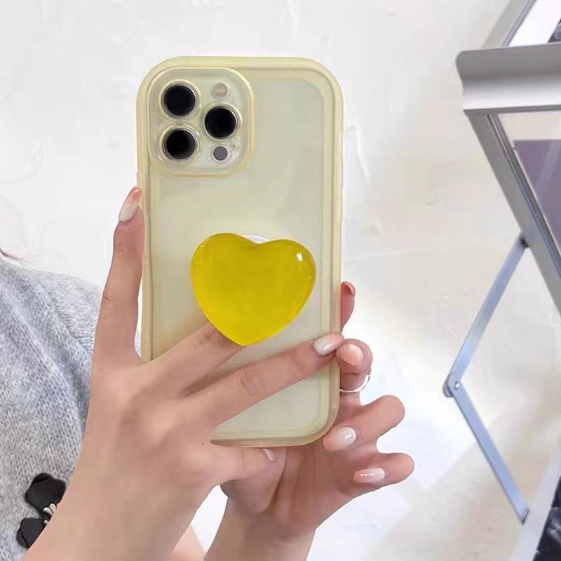 Ốp Điện Thoại Mềm Màu Kẹo Hình Trái Tim Dễ Thương Chống Sốc Cho iPhone X XR XS 11 12 13 Pro Max 7/8 SE2020 7 Plus/8 Plus