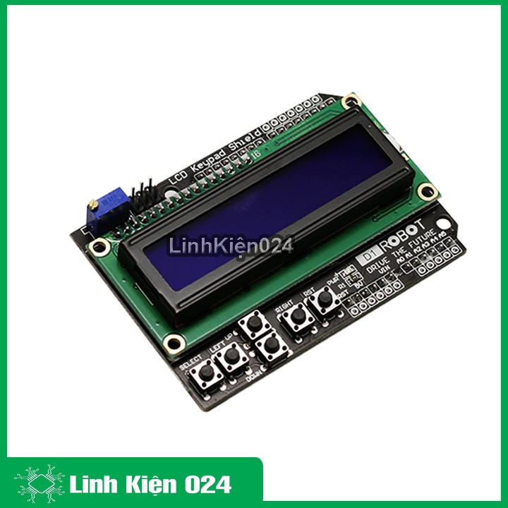 Màn hình LCD1602 chắn phím Keypad Shield đèn nền xanh dương dành cho robot