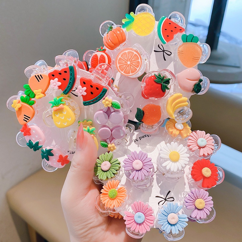 Set 6 Kẹp Tóc Hình Hoạt Hình Xinh Xắn Cho Bé Gái