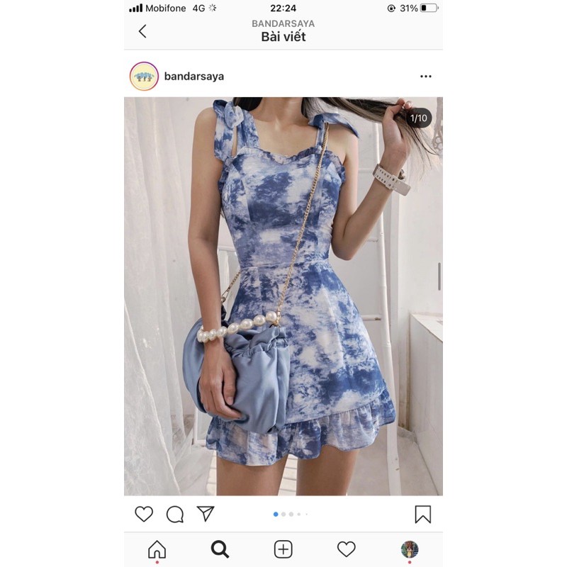 Đầm tiedye xanh bandarsaya M