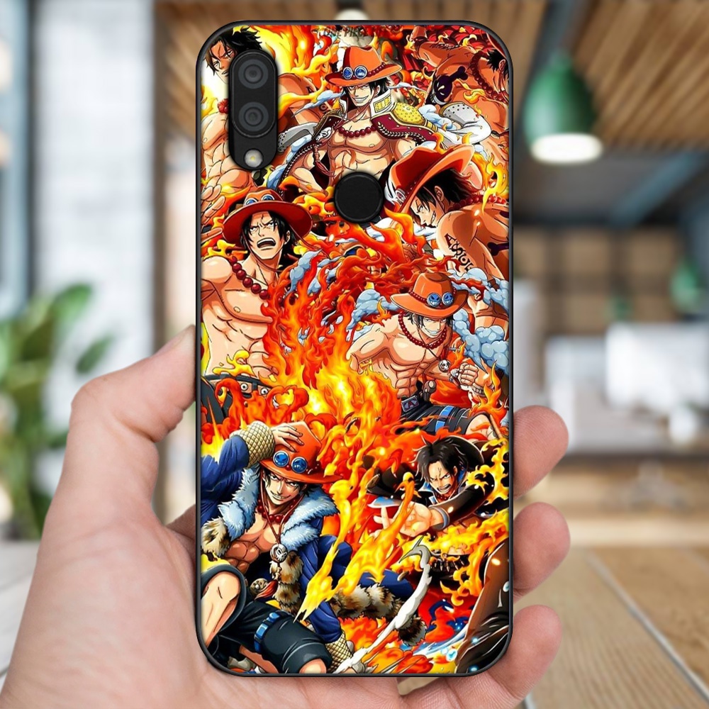 Ốp lưng Xiaomi Redmi 7 viền đen in hình Ace One Piece