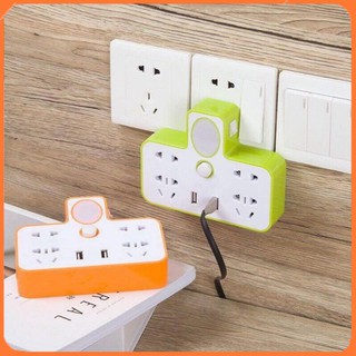 Ổ Cắm Điện Thông Minh Tích Hợp Đèn Ngủ Với 2 Cổng Cắm USB Thích Hợp Cho Phòng Ngủ