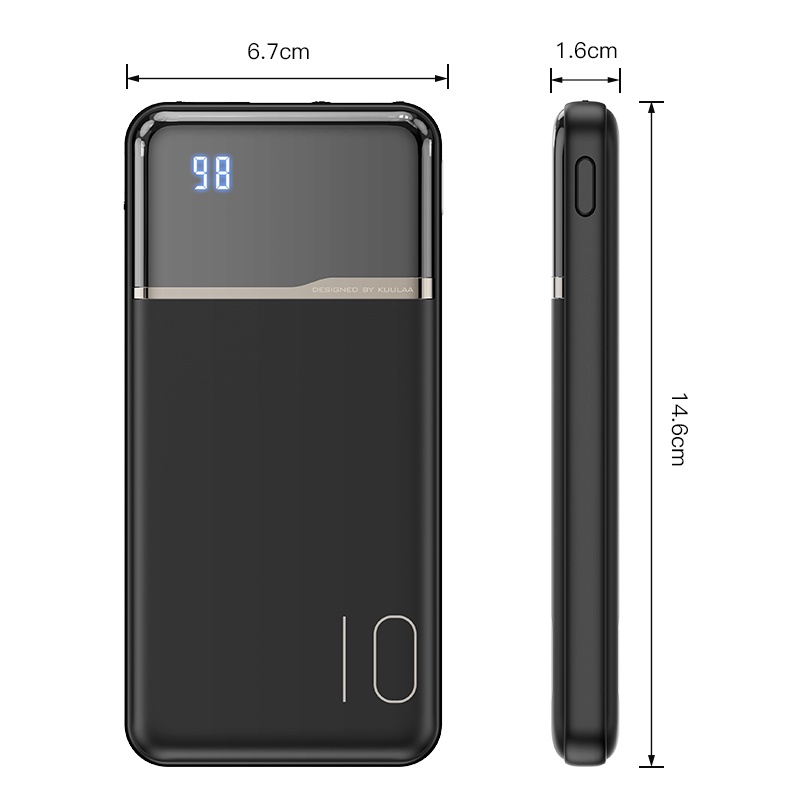 Sạc dự phòng KUULAA Kl-Yd01 10000mah hai cổng dành cho Huawei Samsung Samsung Xiaomi