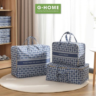 Túi đựng quần áo Ghome vải canvas có tay cầm họa tiết đẹp đựng đồ đa năng đi du lịch trang trí nhà cửa TV12