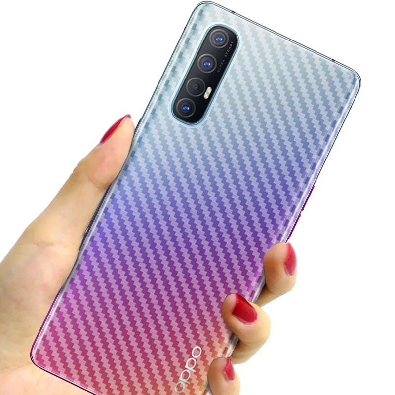 5 cái OPPO F11 F9 F7 Youth R17 R9s Plus Find X2 Pro Mô hình sợi carbon Mờ lưng Phim dán phía sau Phim bảo vệ mềm