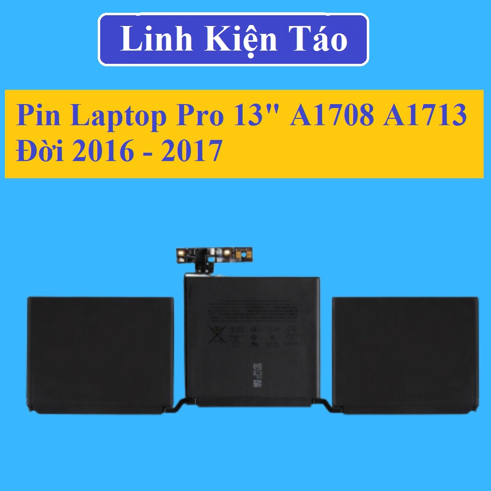 Pin Dùng Cho Máy Táo Pro 13" A1708 A1713 2016 - 2017 Mới 100%
