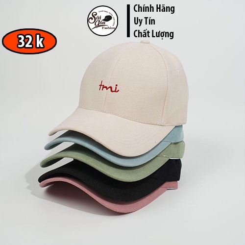 Mũ lưỡi trai thêu chữ Tmi ❤️ Nón kết Tmi phong cách Hàn Quốc NK02