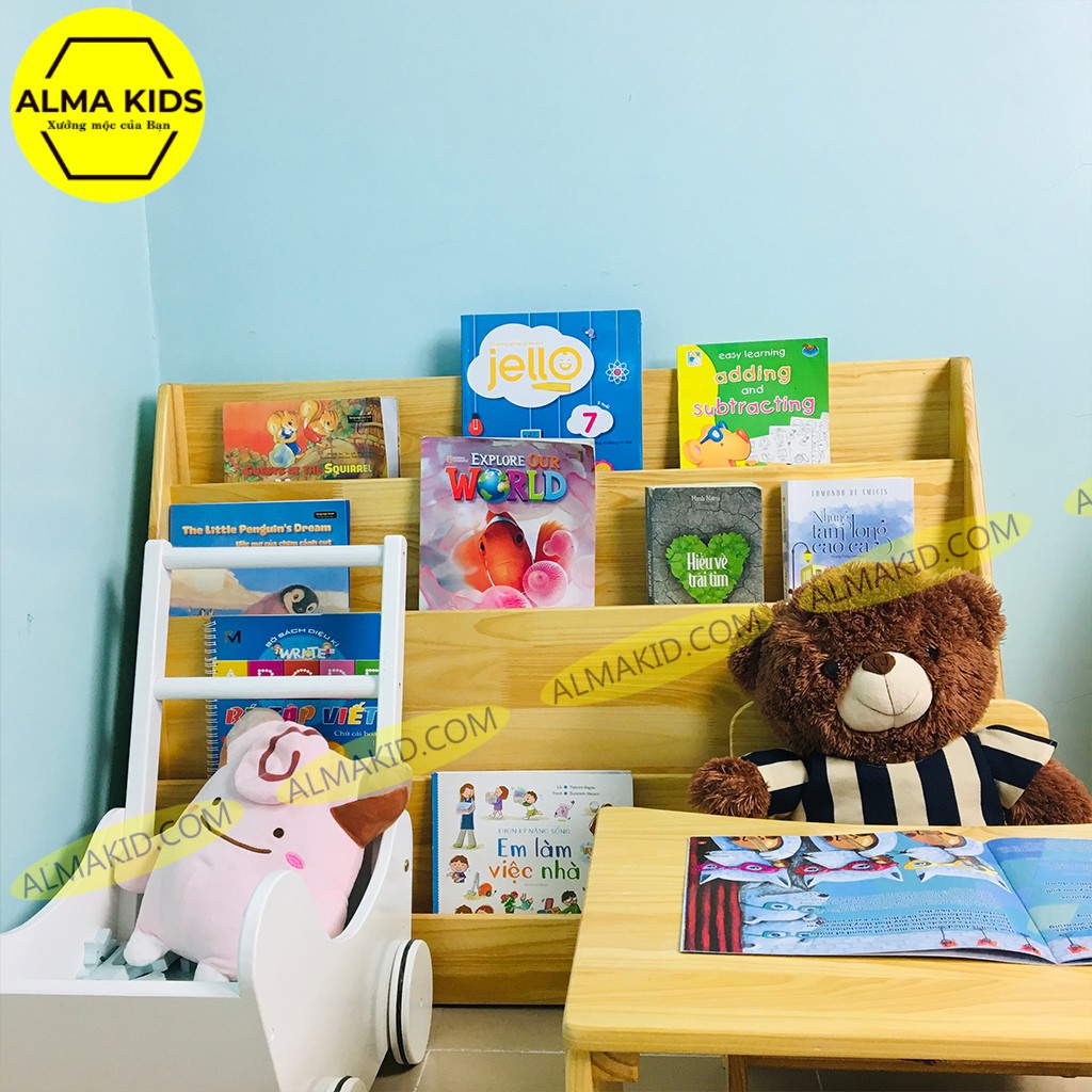 Kệ Sách Cho Bé Vững Chãi Phát Triển Alma Kids AMK2112 – Giá Sách Cho Bé -  Tủ Sách Cho Bé.