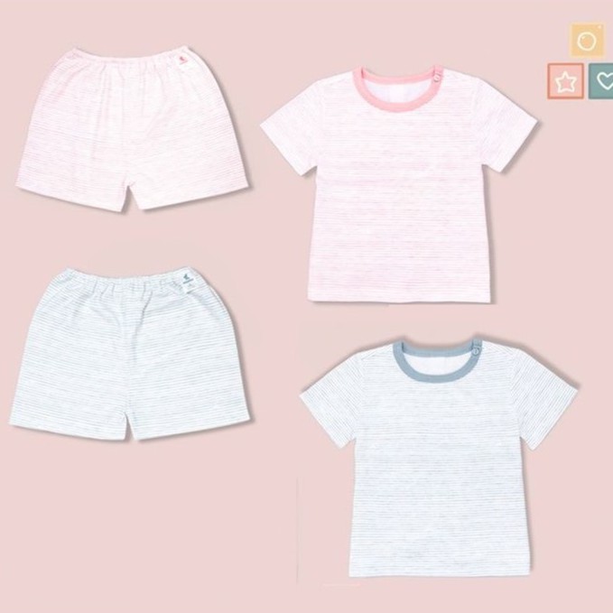 Bộ ngắn tay Miomio cài vai / 100% cotton / mỏng mát