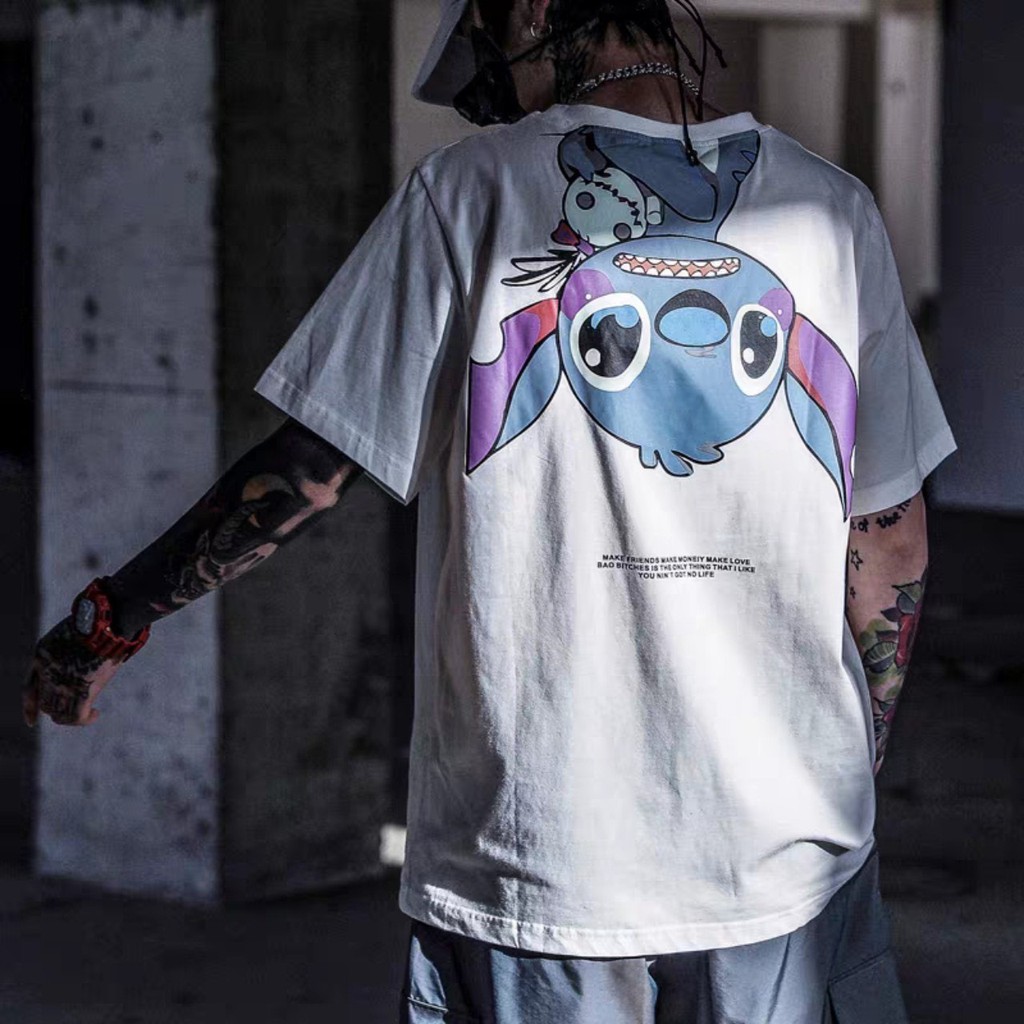 Áo Thun STITCH LỘN NGƯỢC IN 3D Form Rộng Unisex Nam Nữ TEEN Cực HOT