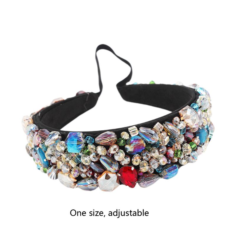 Băng Đô Co Giãn Đính Đá Nhiều Màu Sắc Phong Cách Baroque