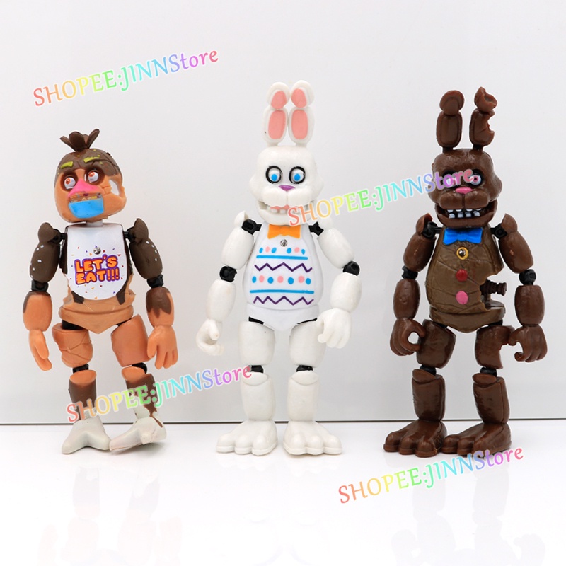 JINN Đồ chơi FNAF / Năm đêm tại Freddy / vi phạm an ninh Hình Bonnie Foxy Đồ chơi có thể tháo rời Mô hình Đồ chơi trẻ em Quà tặng sinh nhật