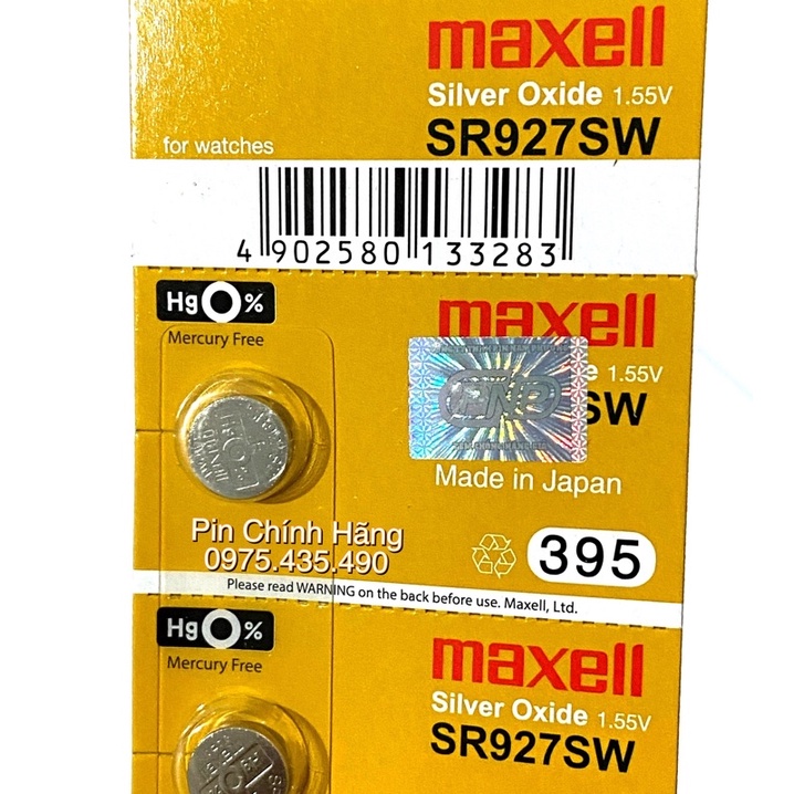 Pin Đồng Hồ SR927SW SR927 395 Maxell Chính Hãng Vỉ 1 Viên Made in Japan