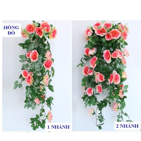 Chùm hoa hồng trang trí treo tường nhiều màu