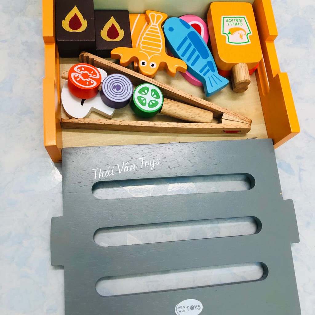 Đồ chơi nấu ăn bằng gỗ | Bộ bếp nướng đồ chơi việt nam
