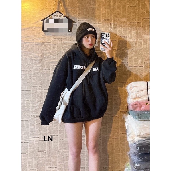 Áo hoodie nỉ cotton JIL sander LN12