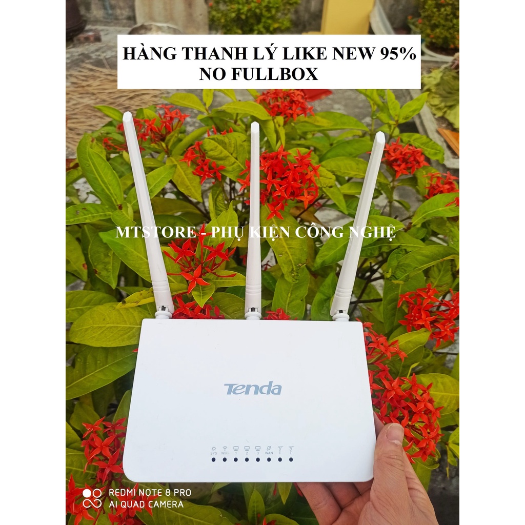Bộ phát Wifi 3 râu Tenda F3 bộ thu phát wifi không dây chuẩn tốc độ 300Mbps, Cục kích sóng Wifi (Hàng Cũ)