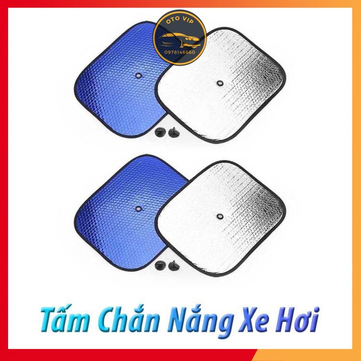 Tấm che nắng cửa kính ô tô dạng miếng chắn nắng kính lái kính sau xe hơi cao cấp giá rẻ phủ bạc hình tròn ngăn ngừa UV