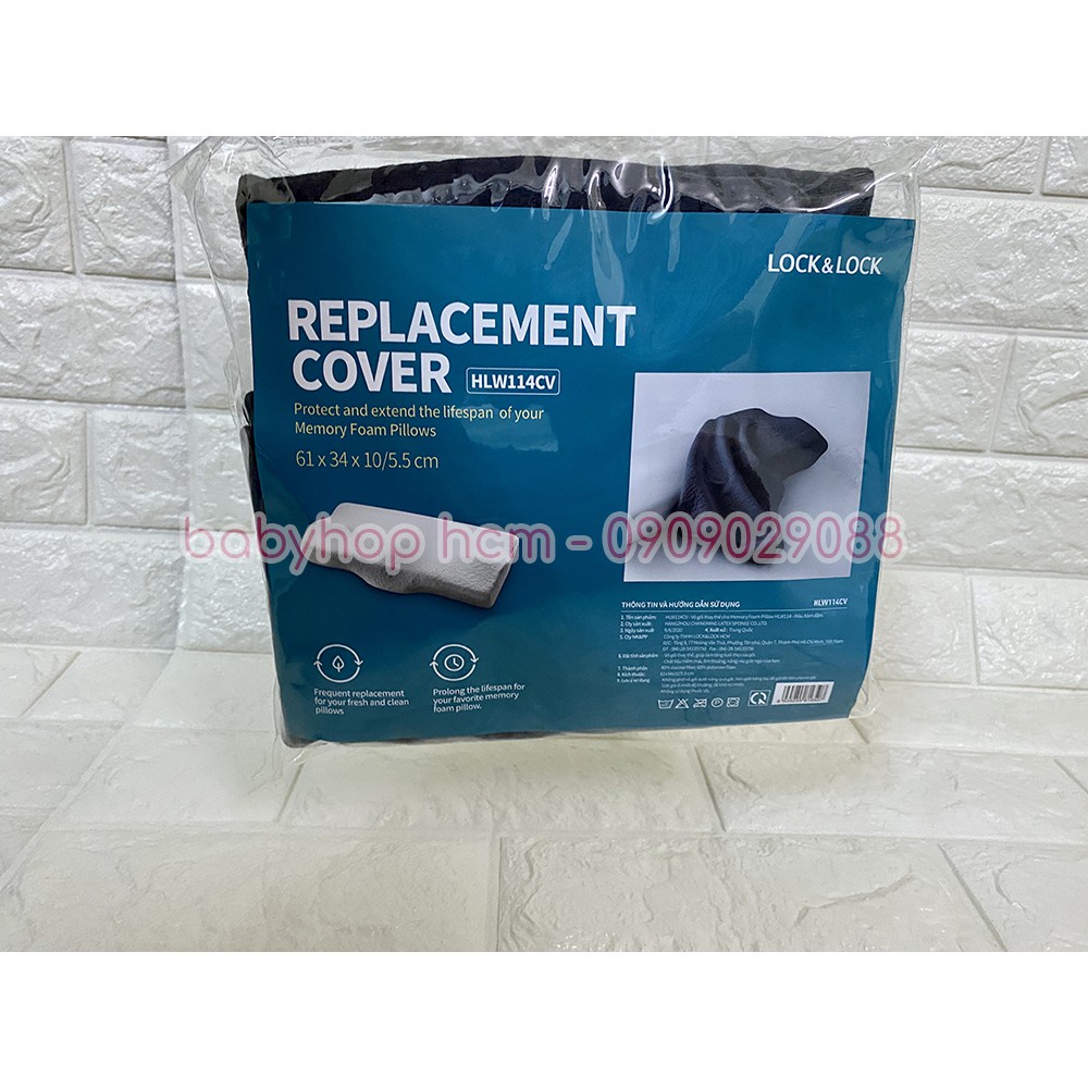 Áo gối, vỏ gối thay thế Lock&Lock Dành cho gối memory foam HLW111CV-HLW115CV - TRUCANHSG