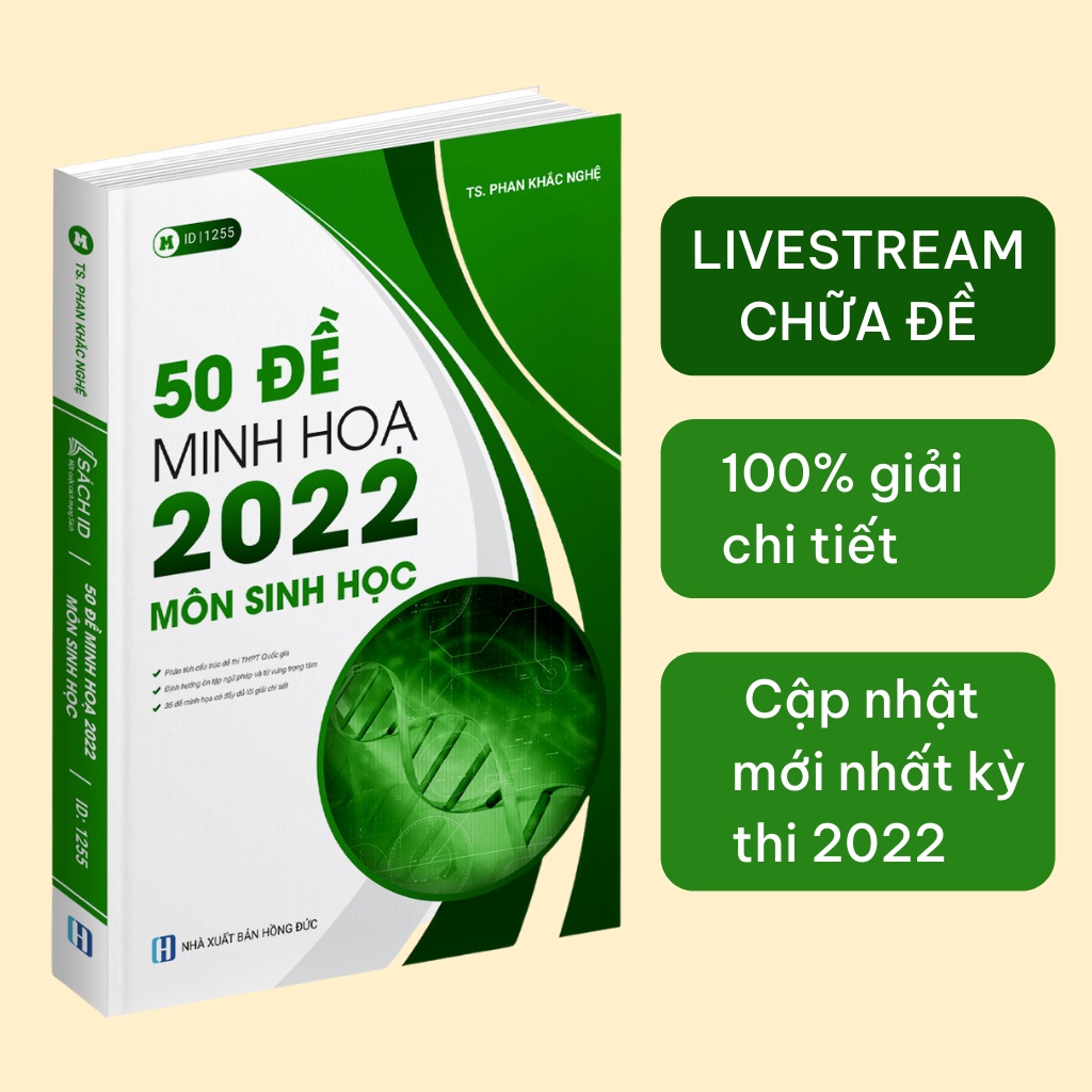 Bộ Đề Trắc Nghiệm 2022 Khối B: 3 Sách Bộ Đề Minh Hoạ Luyện Thi THPT Môn Toán Hoá Sinh.