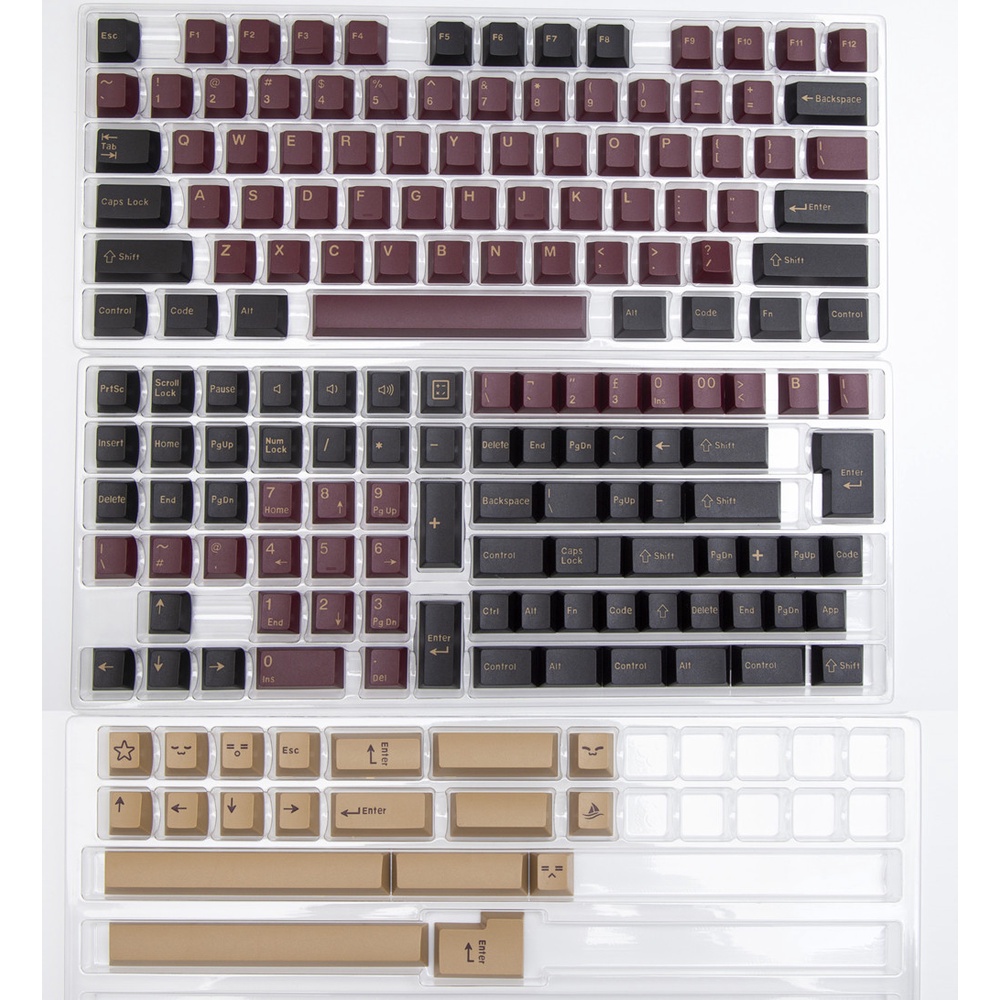 173 Phím Red Samurai Keycaps Cherry Profile ABS Double Shot Bàn phím cơ Keycap Set