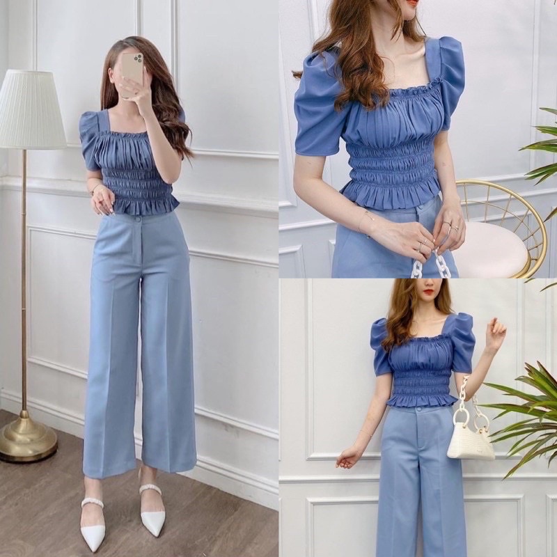 Áo kiểu phong G161 cách thời trang công sở có Bigsize dễ mặc tôn dáng - GEM Fashion