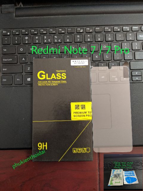 Cường lực Redmi Note 7 / 7 Pro Xịn tiêu chuẩn xuất Nhật phủ nano trơn mượt vát 2.5D siêu đẹp ( tặng keo mép )
