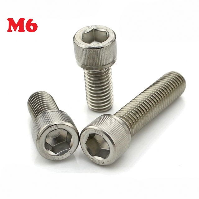 Bulong, ốc vít INOX 304 - Lục giác chìm đầu trụ - Kích thước M6