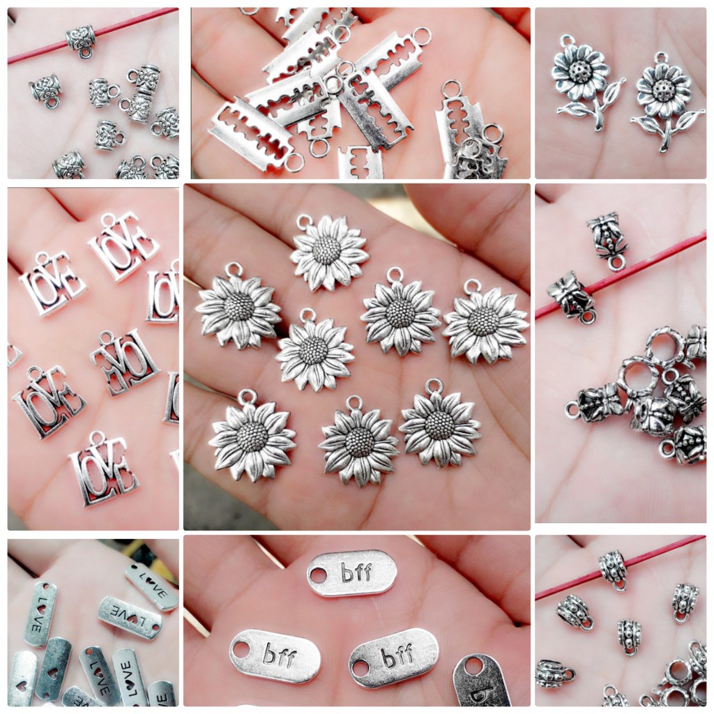 Charm bạc cổ sỉ : 50g / 1 gói = 18k - 23k [ charm giá sỉ ]