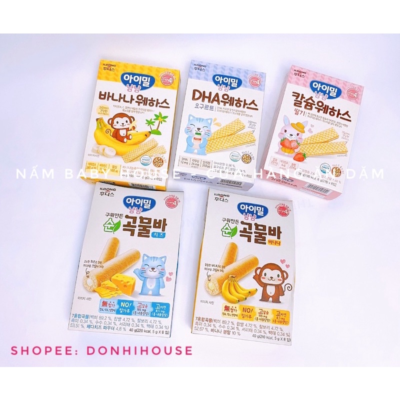 Bánh ILDONG cho bé từ 9 tháng - bánh ngũ cốc , bánh xốp cho bé ăn dặm